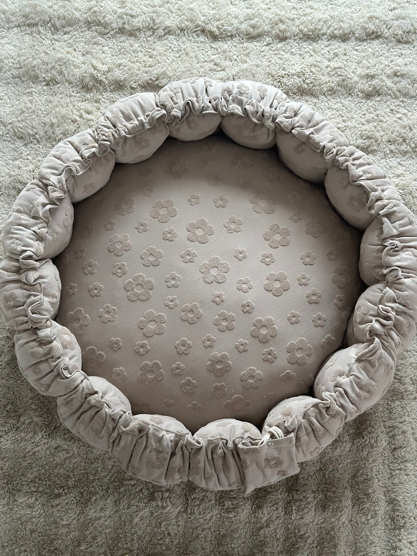 Babynest/speelkleed big flower - Taupe